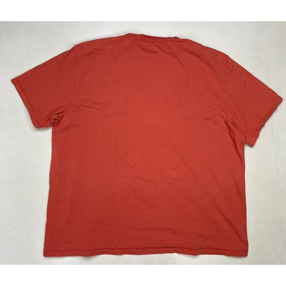 Guess World Famous Rising Sun Graphic T-shirt Men XXL Orange Short Sleeve - Picture 3 of 6